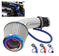 Universal Cold Air Intake Kit Blue Aluminum Pipe High Flow Mushroom Air Filter