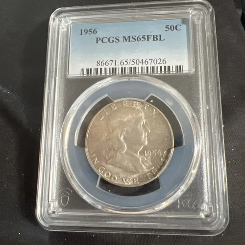 1956 50c Franklin Half Dollar PCGS MS65 FBL Full