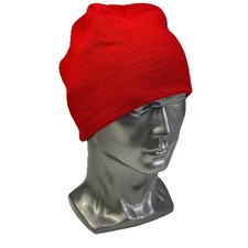 Old Navy Beanie Hat Unisex Adult One Size Red Stretch Ribbed Knit Pullover