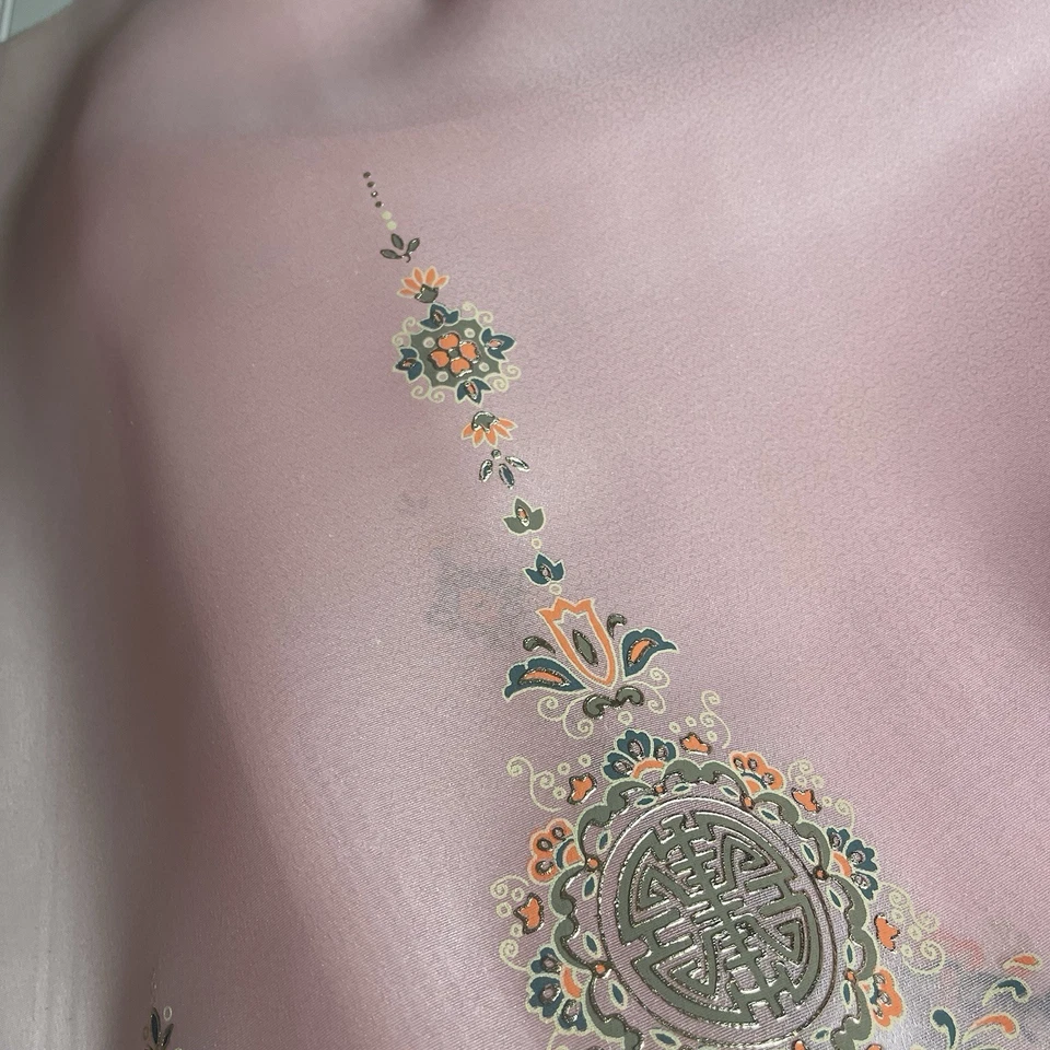 SILK PEACH-PINK FABRIC 2 Yards x 22 Inches Wide or 72 Inches x 22 Wide - Image 3 of 4