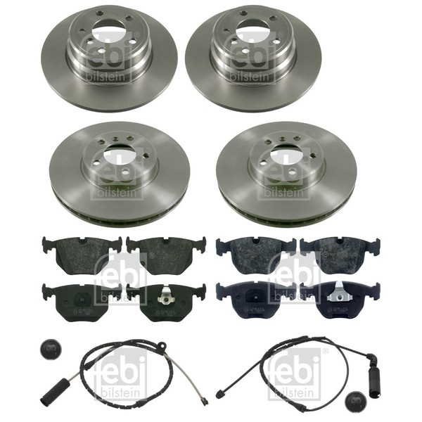 Febi Bremsscheiben + BelÄGe Vorne + Hinten Passend FüR BMW X5 E53 Bj 2000-2006-image