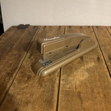 Vintage Swingline 27 Stapler Art Deco Design Brown Metal Made in USA