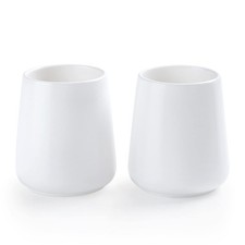 White Toothbrush Holder for Bathroom - 2Pcs Ceramic Tooth Brushing Holders Se...