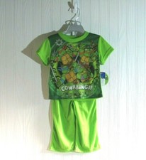 Teenage Mutant Ninja Turtles Boys 2T Pajama Set 2 Piece Short Sleeves NWT