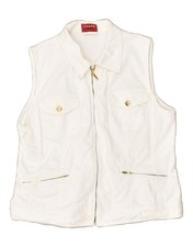 Chaps Womens Utility Gilet Uk 20 2xl White Av89