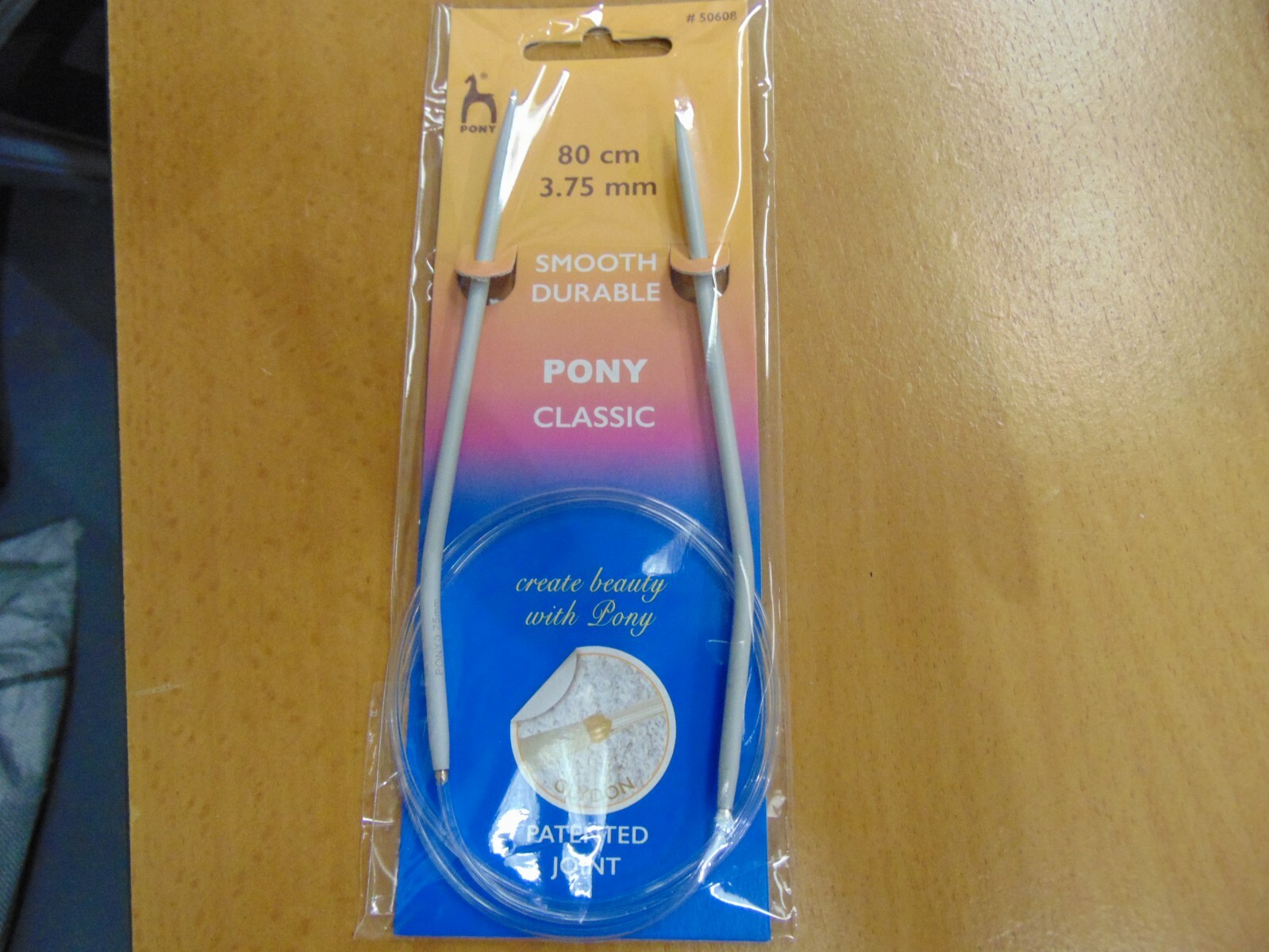 Pony Circular Knitting Pins/ Knitting Needles 80 cm long - Size 3.75 mm