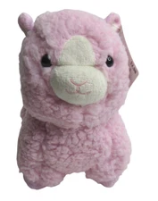 2018 Animal Adventure Pink Stuffed Plush Llama With Tags 6.5 x 7.5 Inches