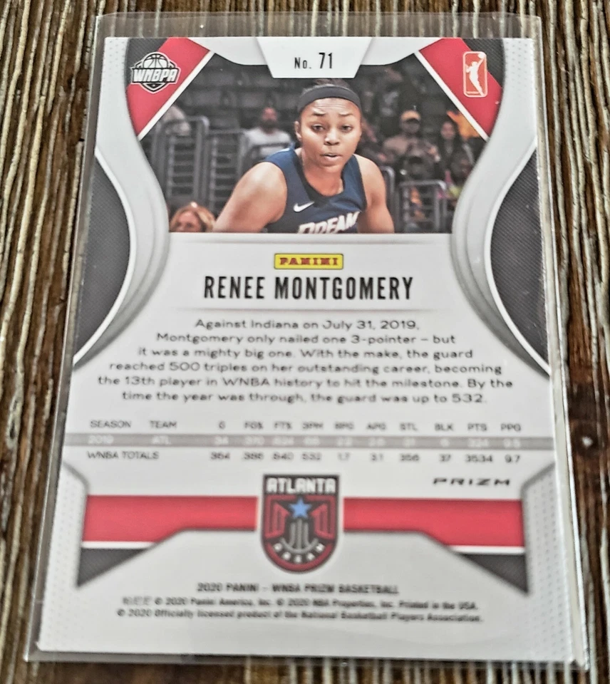 Renee Montgomery 2020 Panini Prizm WNBA Silver Refractor #71 DREAM  - Image 2 of 2