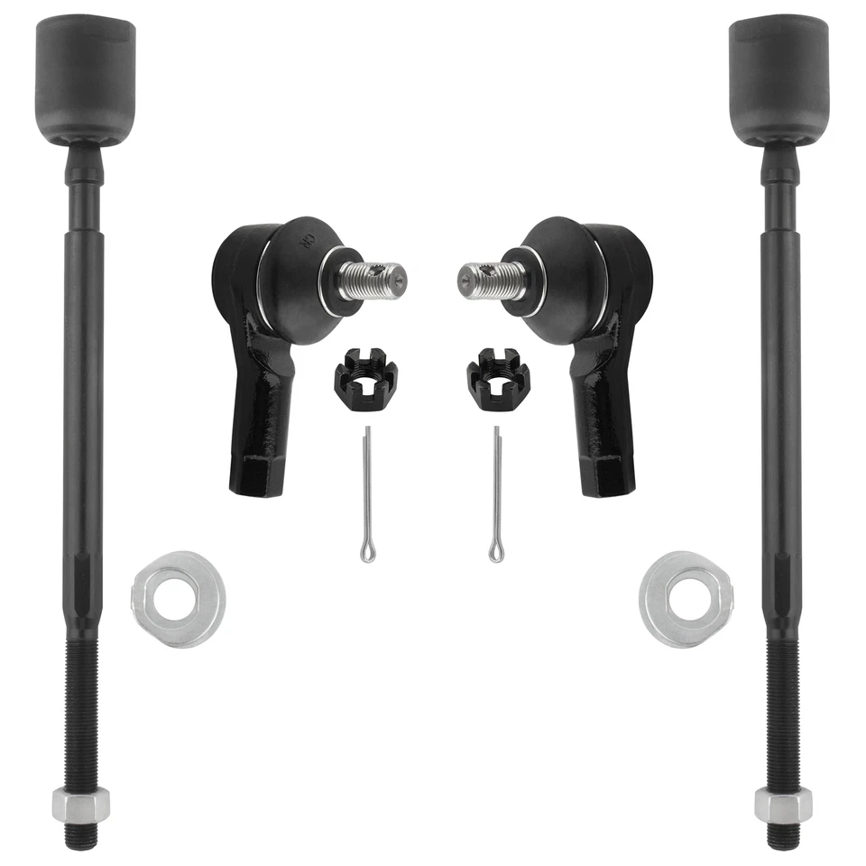 For 1990-1995 Suzuki Swift 4Pcs Front Suspension Inner & Outer Tie Rod Ends Kit - Image 2 of 4