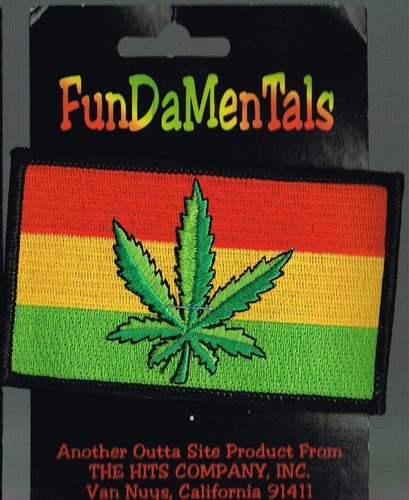 Wholesale Lots Marijuana Rasta Flag Iron On Patch 4" x 2.5" Stoner NS-PH425 - Picture 2 of 3