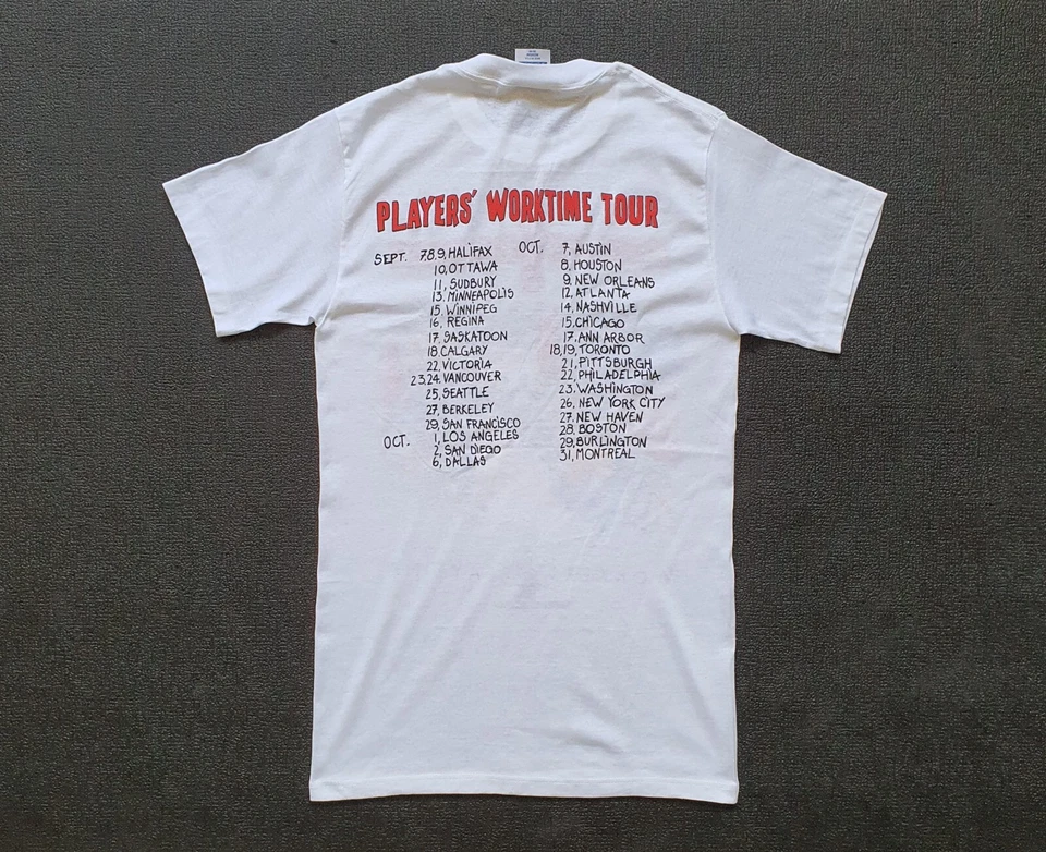 Camiseta punk vintage 1988 BILLY BRAGG Workers Playtime America Tour años 80 XS-pequeña Foto 2 de 4
