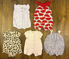Carters Baby Girl Clothes Lot 6 Months Romper Shorts Summer Outfits Bundle Lot