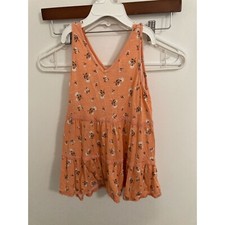 Love Fire Girls Floral Summer Dress, Peach, Small