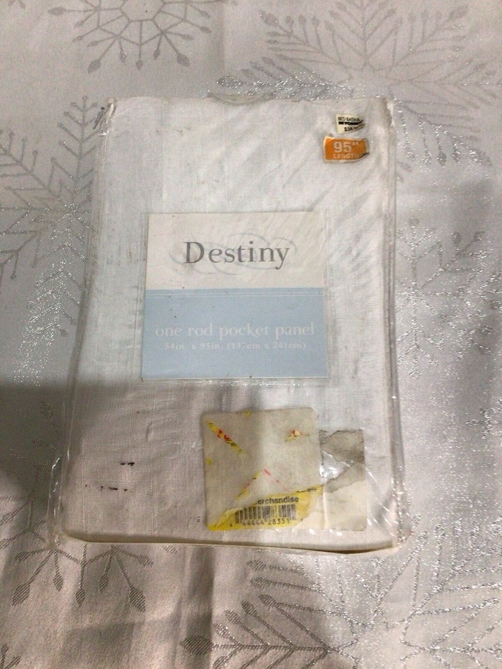 Destiny One Rod Pocket Panel 54” Wide 95” Long White | eBay