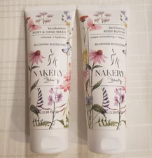 Nakery Beauty SkinRestore Body Butter & Body Hand Wash Blushing Blossoms 3.38 oz