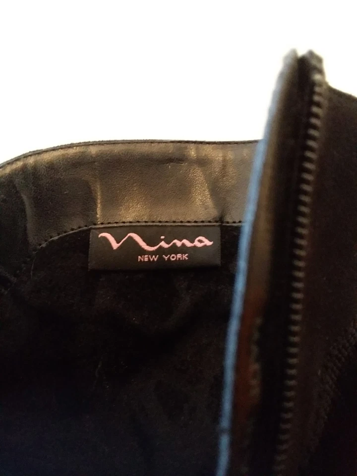 Nina New York Black Suede Stiletto Heels Boots  - Image 4 of 4