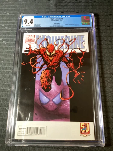Wolverine #308 Amazing Spider-man 50th Anniversary Variant CGC 9.4 White Pages