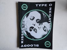 TYPE OF NEGATIVE, BLOODY KISSES, SEW ON BLACK BORDER WOVEN LARGE BACK PATCH