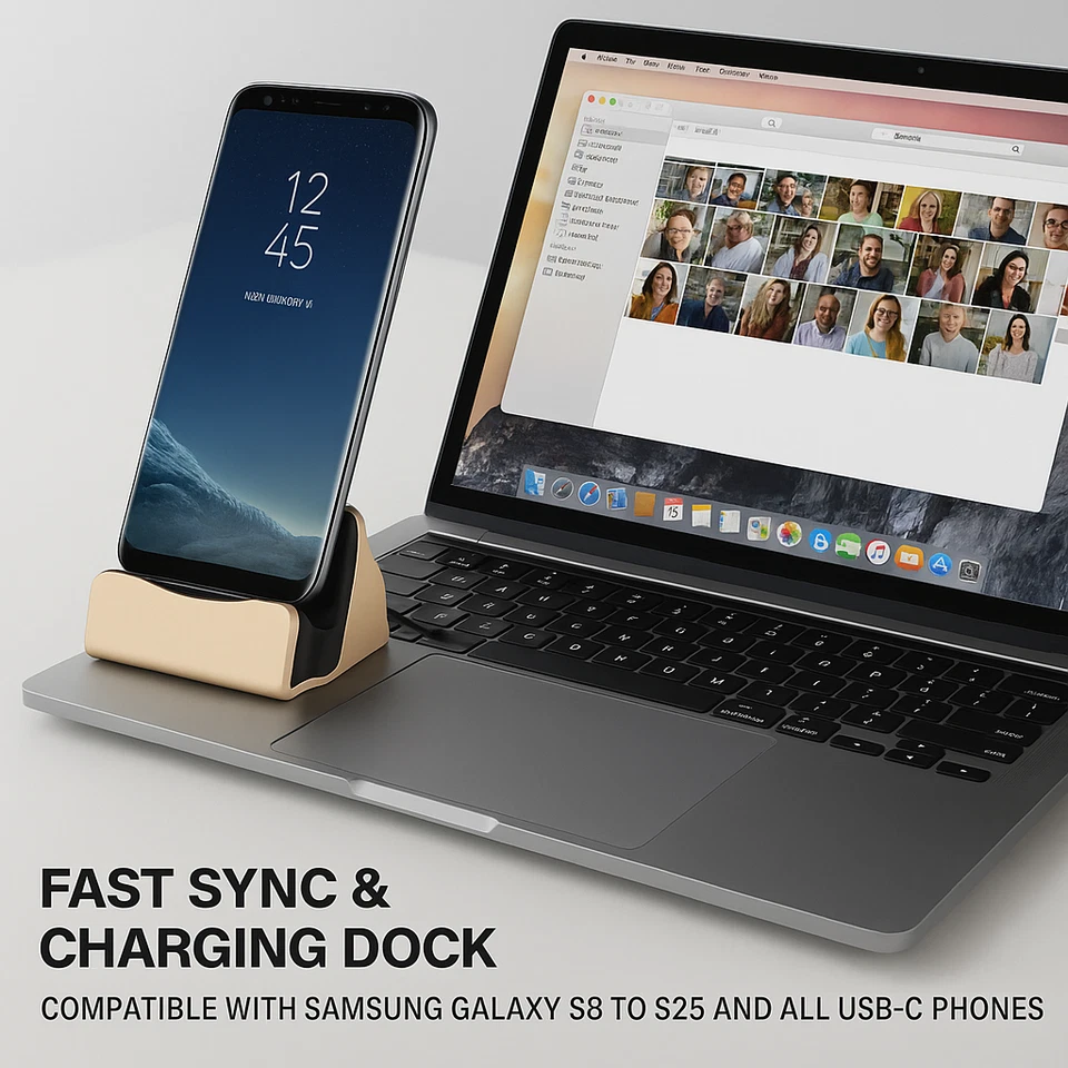 USB C 3.1 Type-C Charger Dock Station Desktop Charging Stand for Mobile Phone - Image 3 of 4