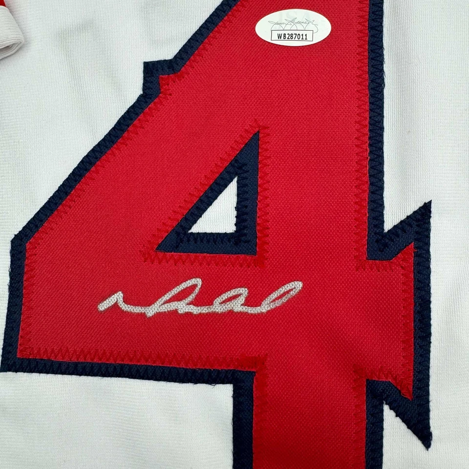 Autographed/Signed Mike Napoli Los Angeles LA Anaheim White Jersey JSA COA - Image 3 of 4