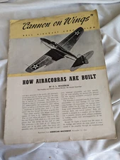 WWII Bell Aircraft Corp 1941 "Cannon on Wings" How Airacobras are Built brochure