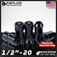 4x Ford Wheel Lock Nut 1/2-20 Black Fit 5-Lug F100/F150/Edge/Explorer/Flex etc
