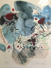 Chu Teh-Chun 1920-2014 Abstraction Lithographie signée /série Olympic Centennial