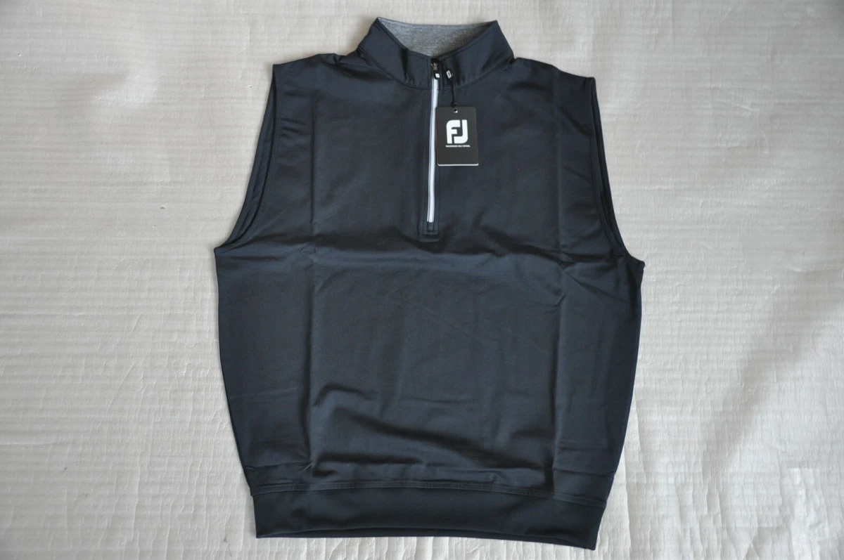 NWT FootJoy FJ Golf Half Zip Vest Men s Size M Color Black 23014