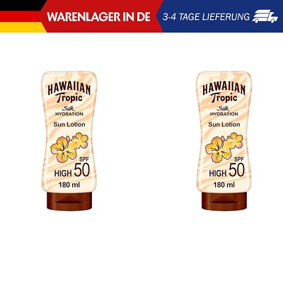 Packung mit 2 Hawaiian Tropic Silk Hydration Protective Sun Lotion Sonnencreme L