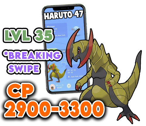 Pokemon GO Haxorus - Level 35, 3000+ CP, Unova Region Rare - For Trade 5 thumbnail image