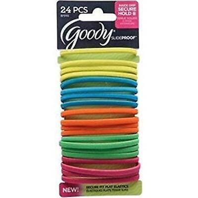 Goody Slide Proof Silicone Elastics 24 CT Logo Bright 07515