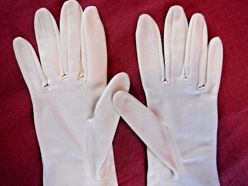 1952 Vintage DENT'S NYVELDA White Elbow Length Bri-Nylon Gloves WORN ONCE only - Picture 16 of 19