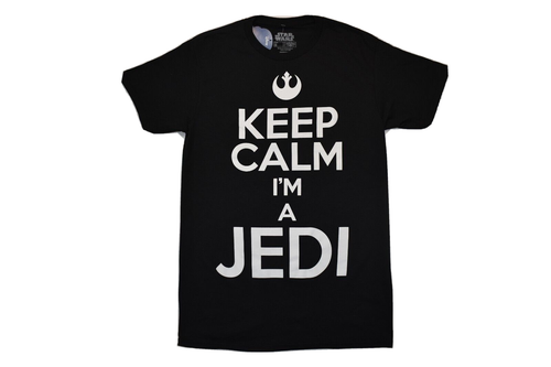 Fifth Sun Star Wars Keep Calm I'm A Jedi schwarzes Herrenhemd neu mit Etikett S, M - Bild 1 von 5