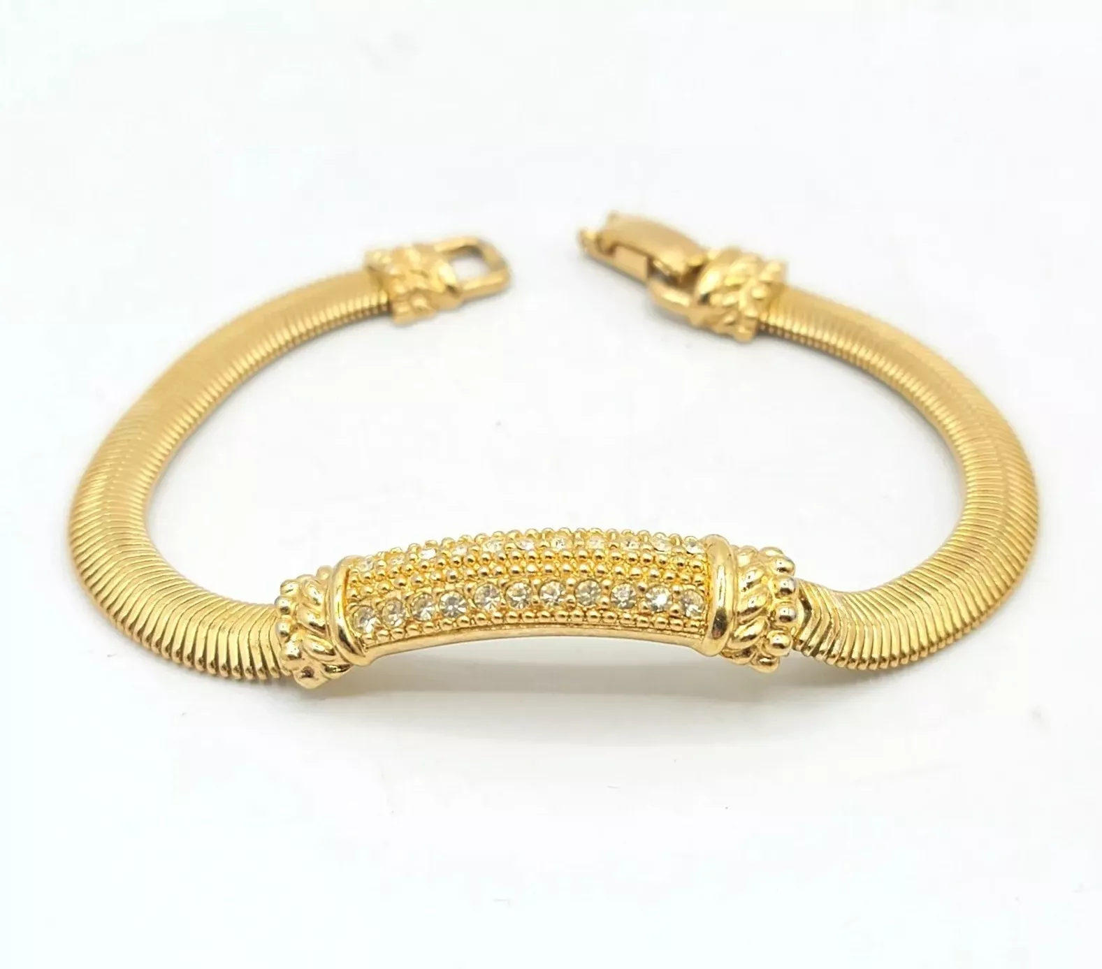 Bracelet vintage CHRISTIAN DIOR cristaux designer signé haut de gamme magnifiques bijoux 
