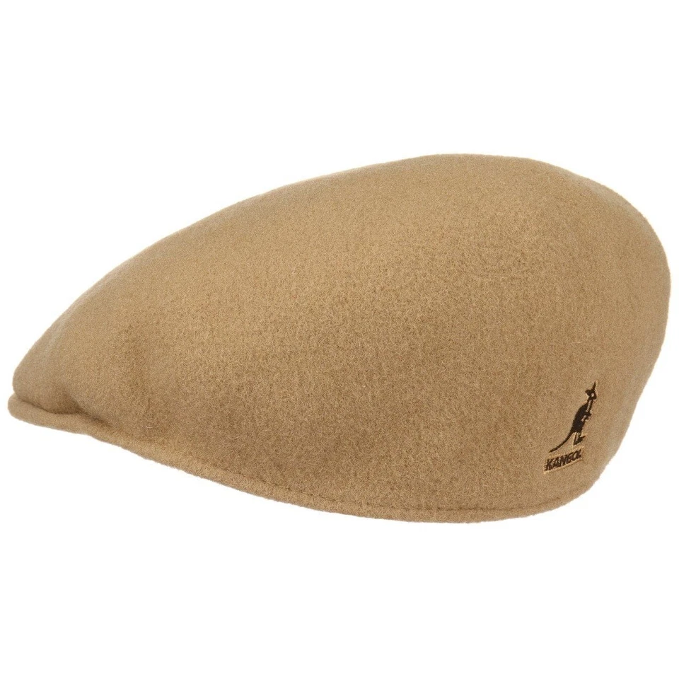 KANGOL ® ORIGINAL 504 CAP FLATCAP SCHIEBERMÜTZE GORRA DE LANA CAMEL NUEVO - Imagen 3 de 4