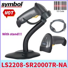Image of Zebra Symbol LS2208-SR20007R-NA Handheld 1D USB Laser Barcode Scanner With Stand