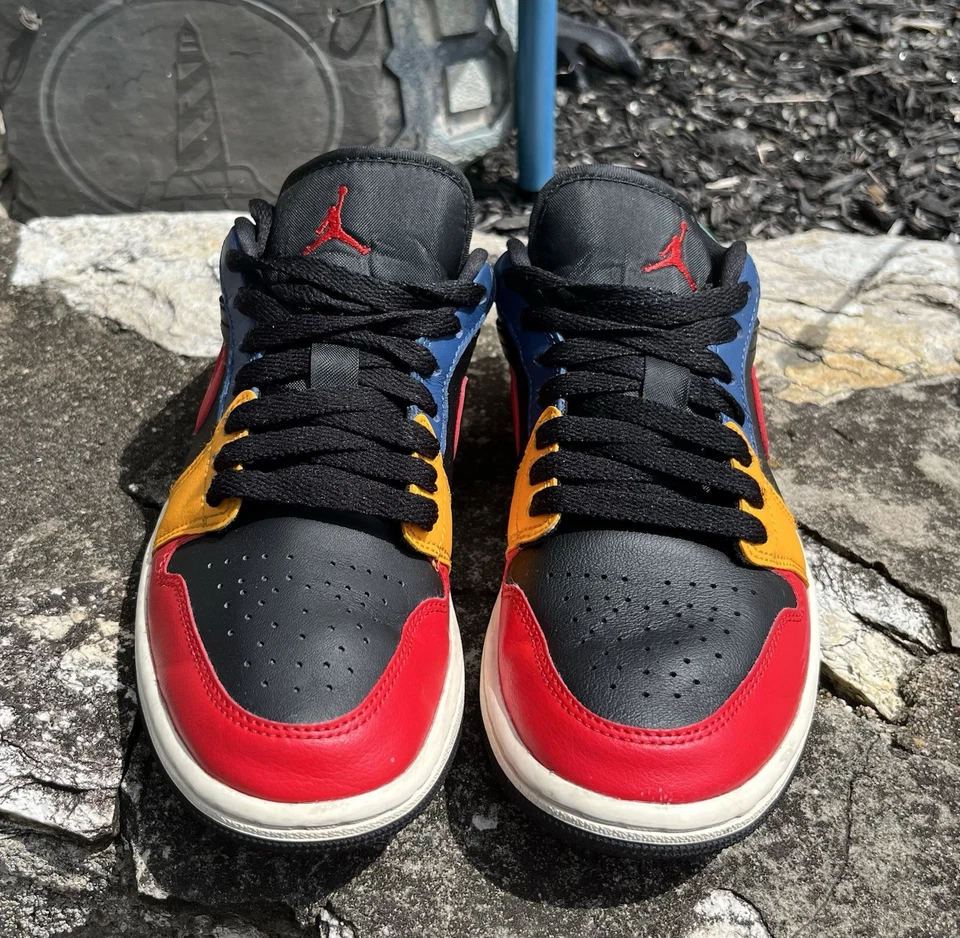Size 6 - Air Jordan 1 SE Low Black Multi-Color W - Image 2 of 4