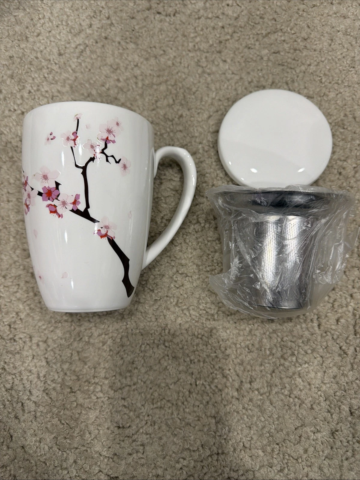 Immaculife Tea Cup 16 Oz Peach Blossoms