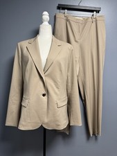 Lafayette 148 New York Pant Suit 12 Blazer 12 Clinton Pant Stretch Thin Wool