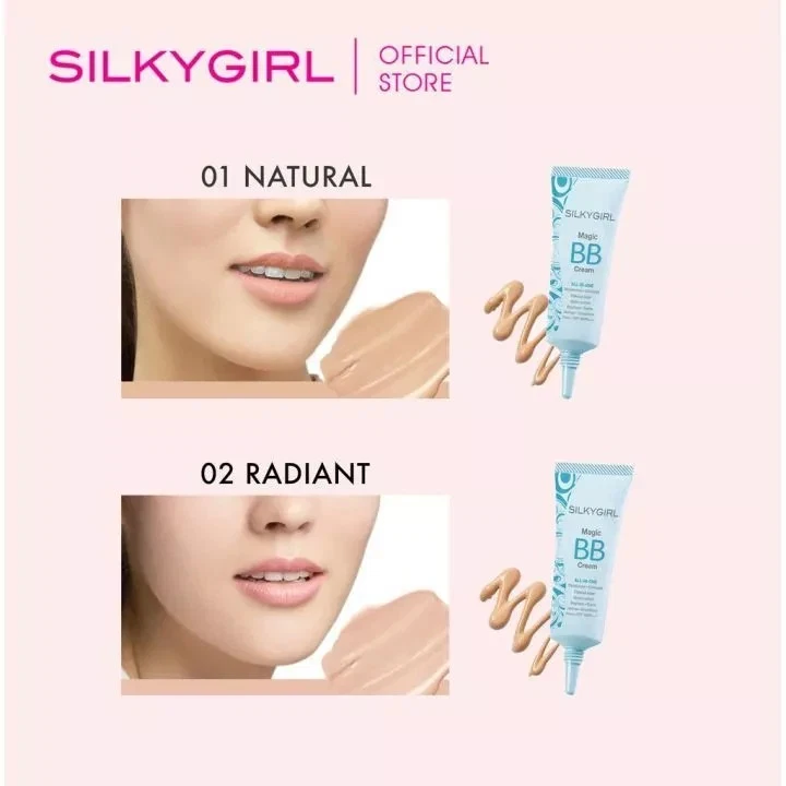 Double SILKYGIRL Magic BB Cream 01 Natural BRlGHTEN Skin SPF30 PA+++ 18ml - Image 4 of 4