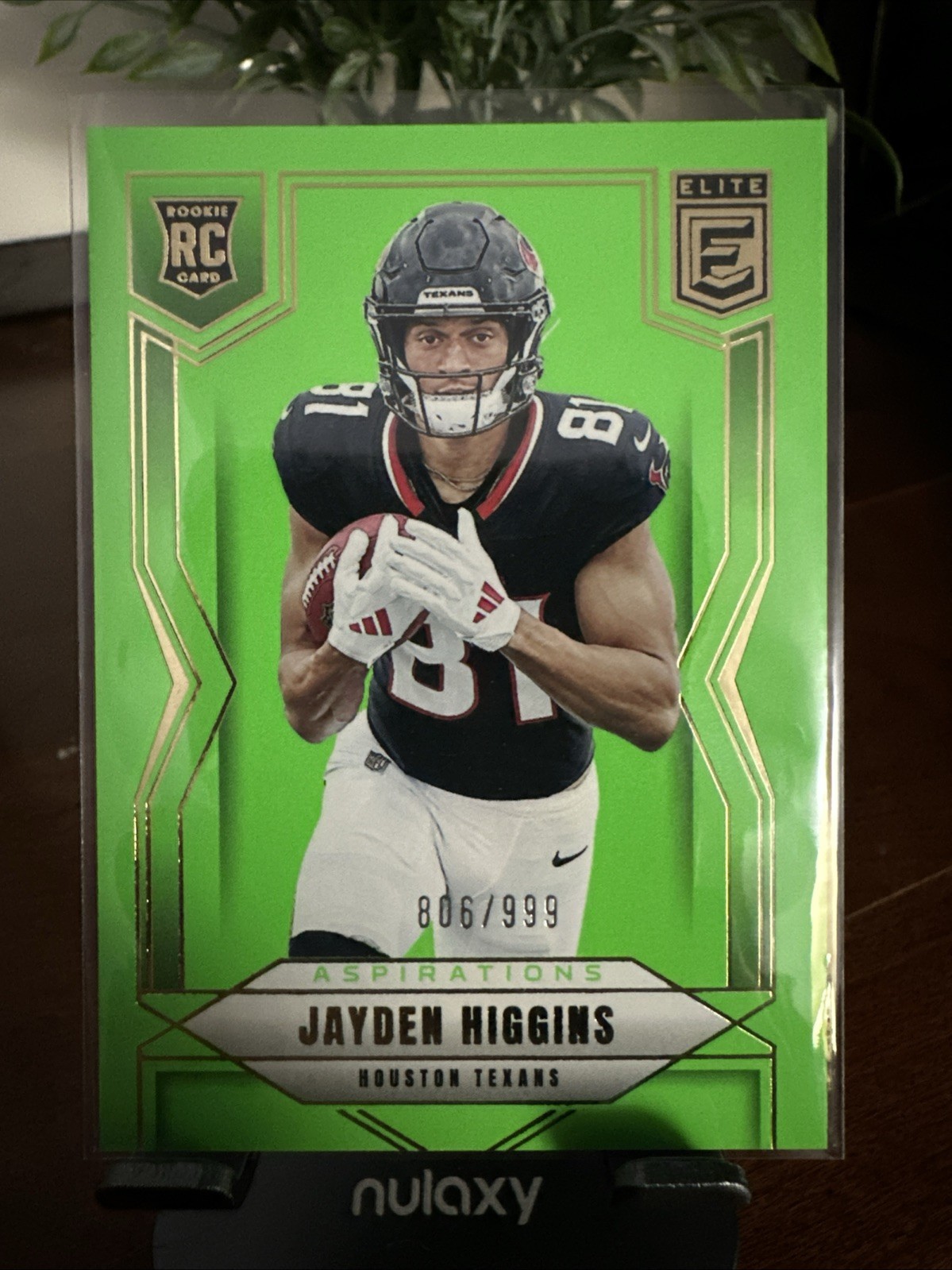 2025 Panini Donruss Elite - Jayden Higgins #134 Aspirations Lime Green /999 (RC)