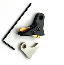 Sj Precision Parts (Black/Gold) Aluminum Glock V3 Trigger Shoe for Gen 1-3 19 17