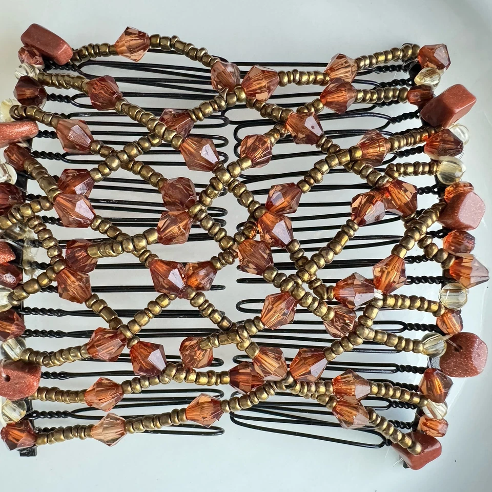 SCUNCI Effortless Beauty Upzing Beaded Double Combs Slide Stretch Lot - Image 2 of 4