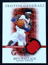2003-04 TOPPS PRISTINE GENERALS BEN WALLACE GAME USED SHOOTING SHIRT PATCH