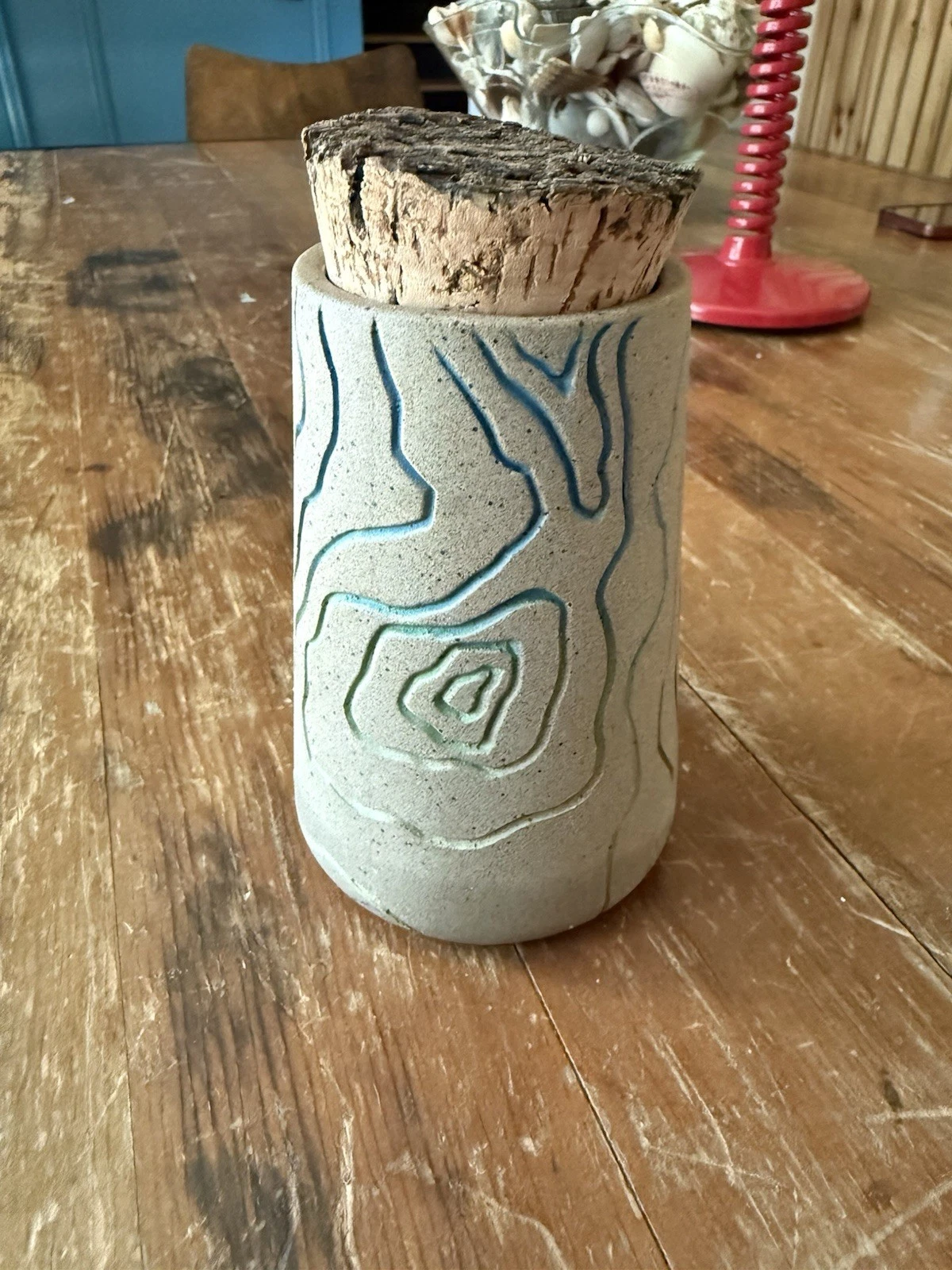 Callahan Ceramics Stash Jar Topographical Art Gradient