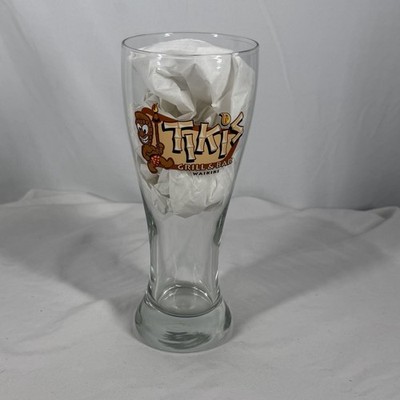 Tiki's Grill and Bar Waikiki Glass Hawaii Beer Mai Tai Drink Tropical Beach 20oz