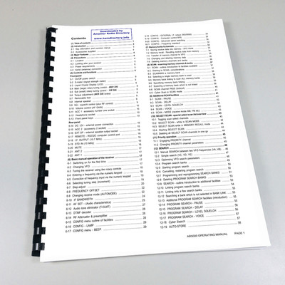 AOR AR5000 Operating Manual