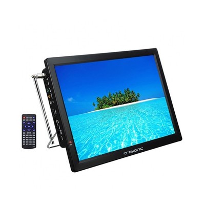 Trexonic Portable Rechargeable 14 Inch LED TV with HDMI, SD/MMC, USB, VGA, AV In