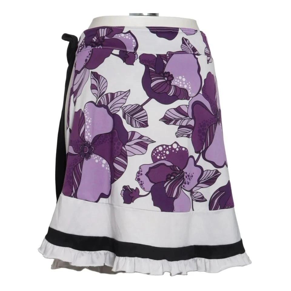 Madonna, Rock, Größe: S, Lila/Weiß/Schwarz, Elasthan/Polyester, Blumen #gbo - Bild 2 von 4