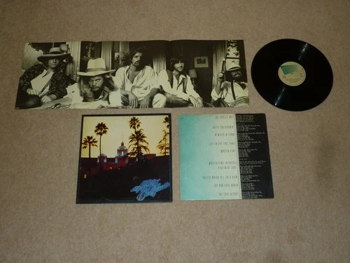 EAGLES HOTEL CALIFORNIA VINYL ALBUM RECORD LP +POSTER 1st PRESS A1/B1 NEAR MINT